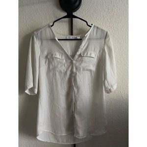 Sheer Buttoned Blouse